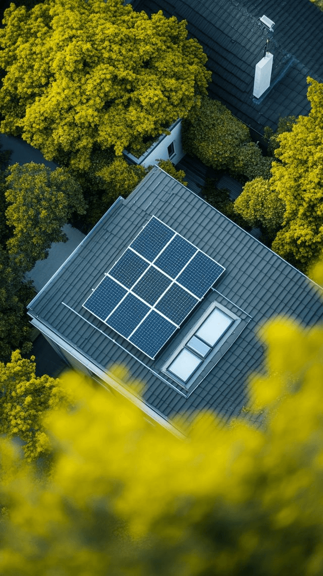 Installation photovoltaïque intégrée dans la nature