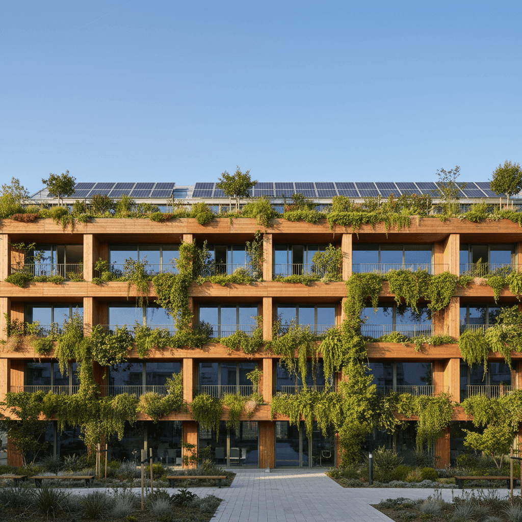 Bâtiment durable intégrant une production d’énergie renouvelable